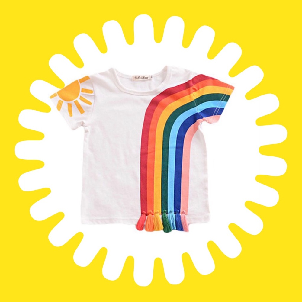 Rainbows and Sunshine short sleeved tshirt